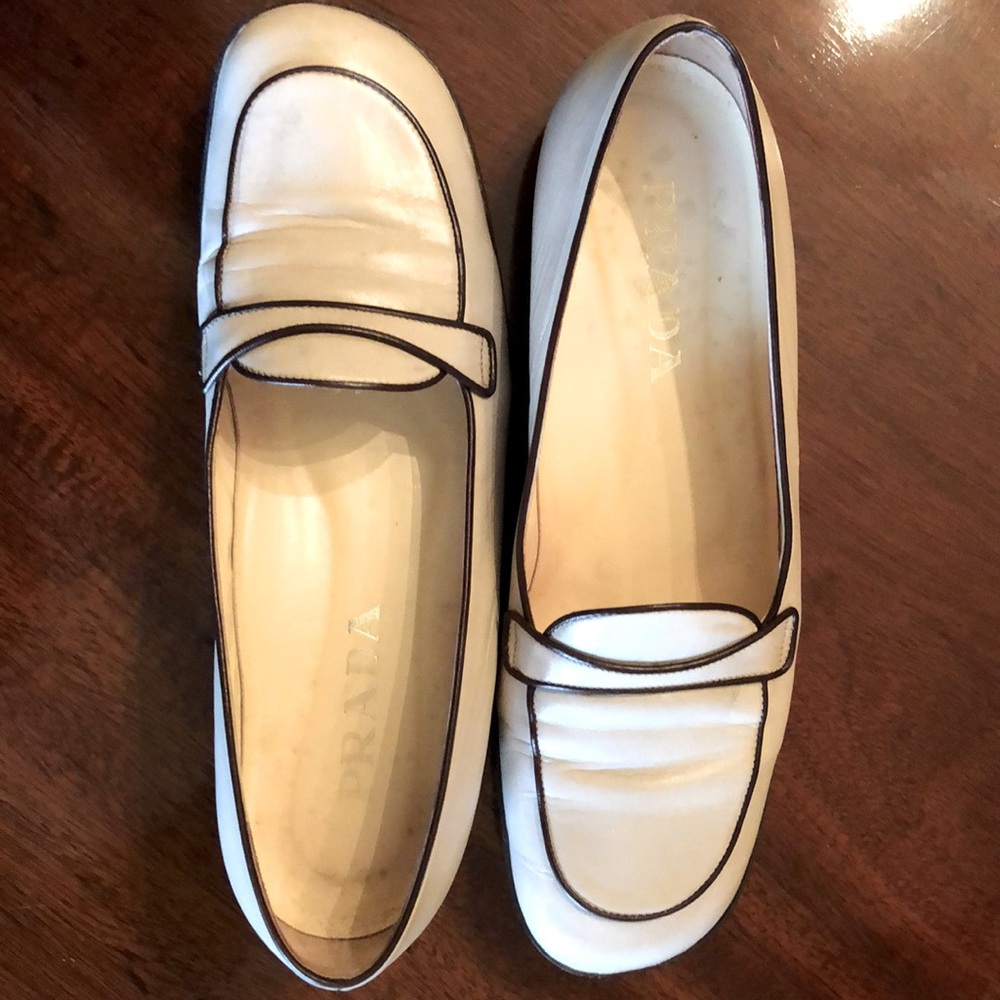 Prada leather flats